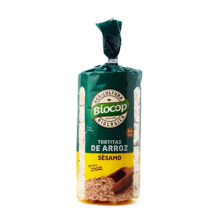 TORTAS DE ARROZ CON SESAMO SIN GLUTEN 200 GR. (BIOCOP)/