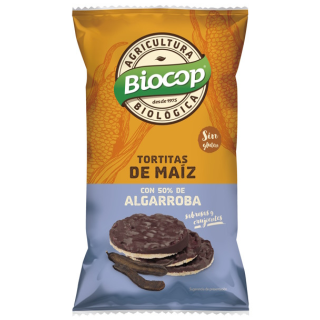 TORTAS DE MAIZ CON ALGARROBA SIN GLUTEN 100 GR. (BIOCOP)**.