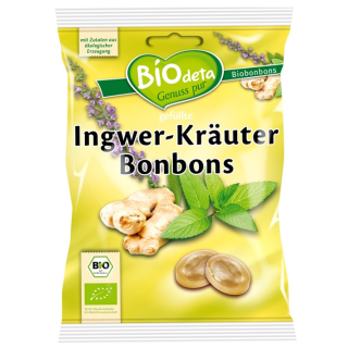 CARAMELO RELLENO DE JENGIBRE Y HIERBAS 75 GR, (BIODETA)/