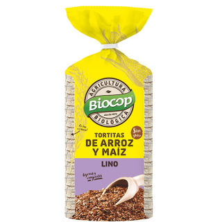 TORTAS DE ARROZ MAIZ Y LINO SIN GLUTEN 200 GR. (BIOCOP)/