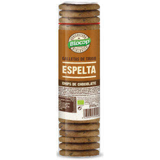 GALLETAS DE ESPELTA CON CHIPS DE CHOCOLATE 250 GR. (BIOCOP)/