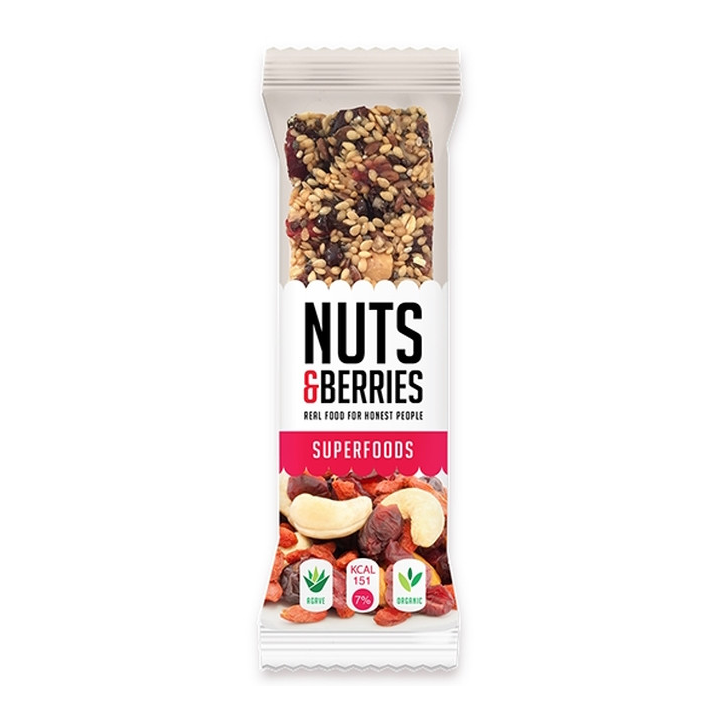 BARRITA SUPERFOODS ECO 40 GR. (NUTS&BERRIES)