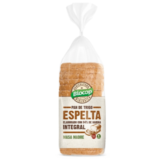 PAN DE MOLDE DE ESPELTA INTEGRAL VEGANO 400 GR. (MASA MADRE) (BIOCOP)/