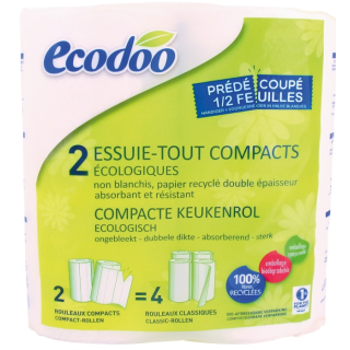 PAPEL DE COCINA COMPACTO 2 ROLLOS (ECODOO)**.
