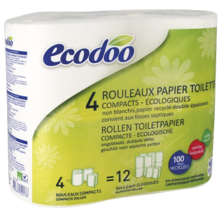 PAPEL HIGIENICO COMPACTO 4 ROLLOS (ECODOO)/