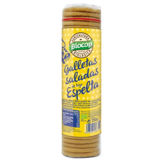 GALLETAS SALADAS DE trigo ESPELTA 250 GR. (BIOCOP)/