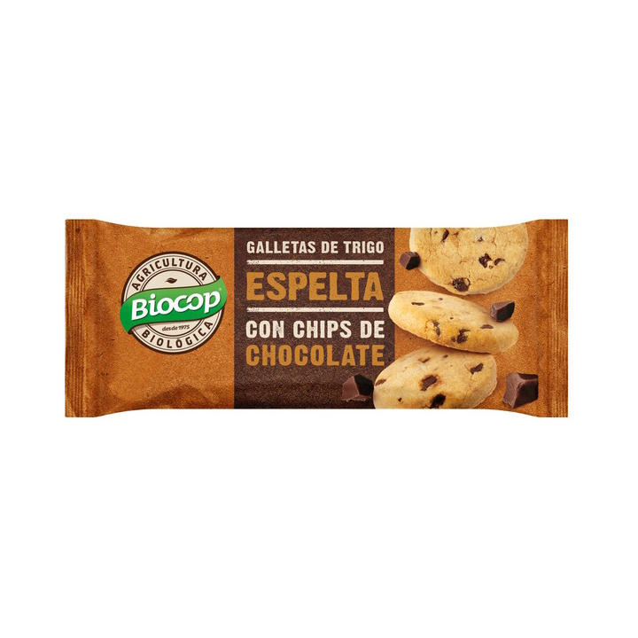 GALLETAS DE ESPELTA CON CHIPS DE CHOCOLATE 15 X 32 GR. (BIOCOP)