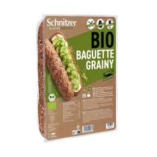 PAN BAGUETTE CON SEMILLAS GRAINY (2 UND.) SIN GLUTEN BIO 320 GR. (SCHNITZER)**
