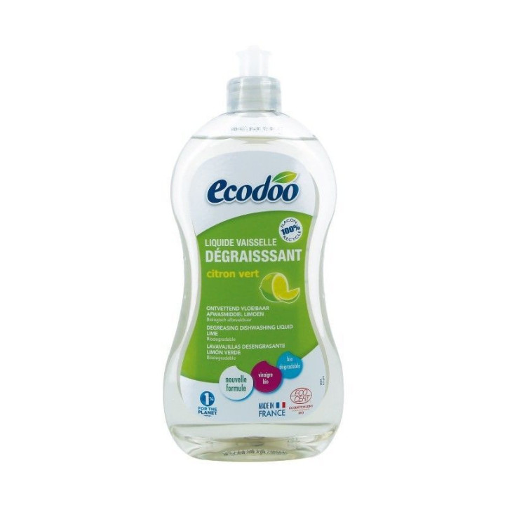 LAVAVAJILLAS DESENGRASANTE LIMON VERDE 500 ML. (ECODOO)/