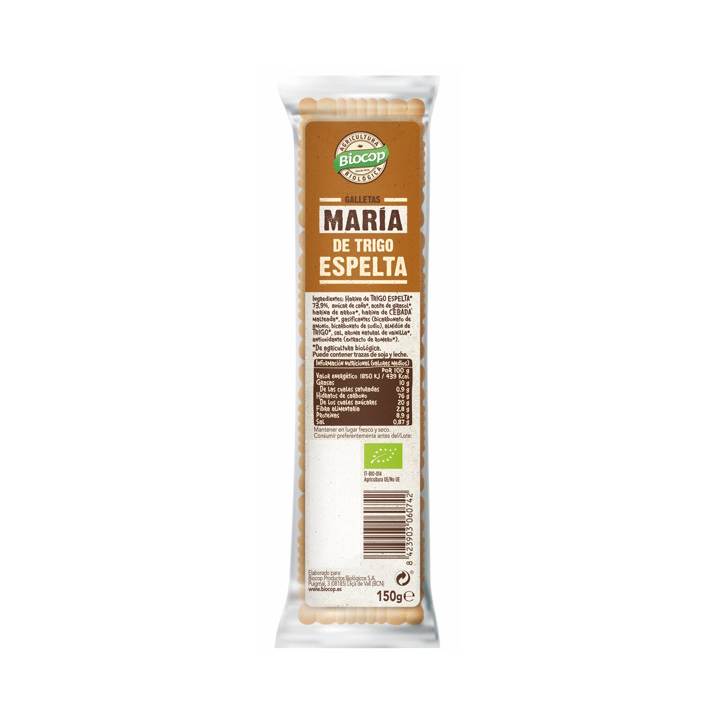 GALLETAS MARIA trigo ESPELTA 150 GR. (BIOCOP)/