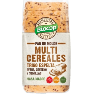 PAN DE MOLDE MULTICEREAL CON SEMILLAS 400 GR. (MASA MADRE) (BIOCOP)/