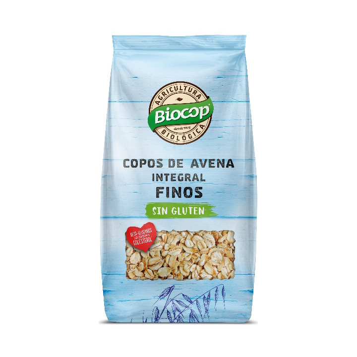 COPOS DE AVENA FINOS SIN GLUTEN ECO 500 GR. (BIOCOP)/