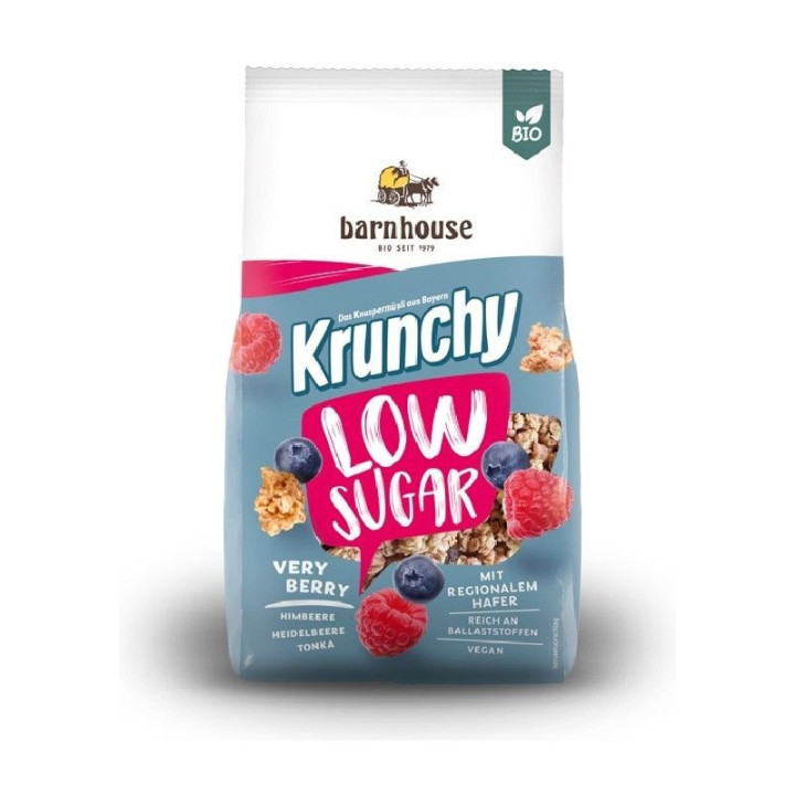 MUESLI KRUNCHY FRUTOS ROJOS BAJO EN AZUCAR VERY BERRY 375 GR. (BARNHOUSE)/