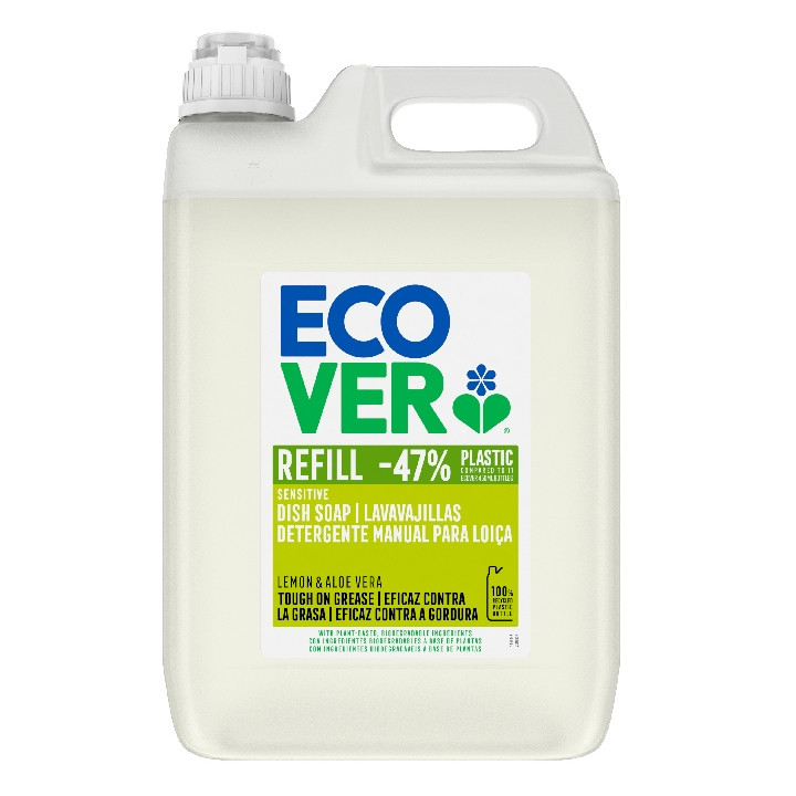 LAVAVAJILLAS DESENGRASANTE LIMON ALOE VERA 5 LT. (ECOVER)/