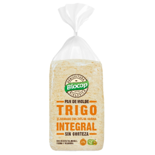 PAN DE MOLDE SIN CORTEZA TRIGO INTEGRAL  BIO 300 GR. (BIOCOP)/