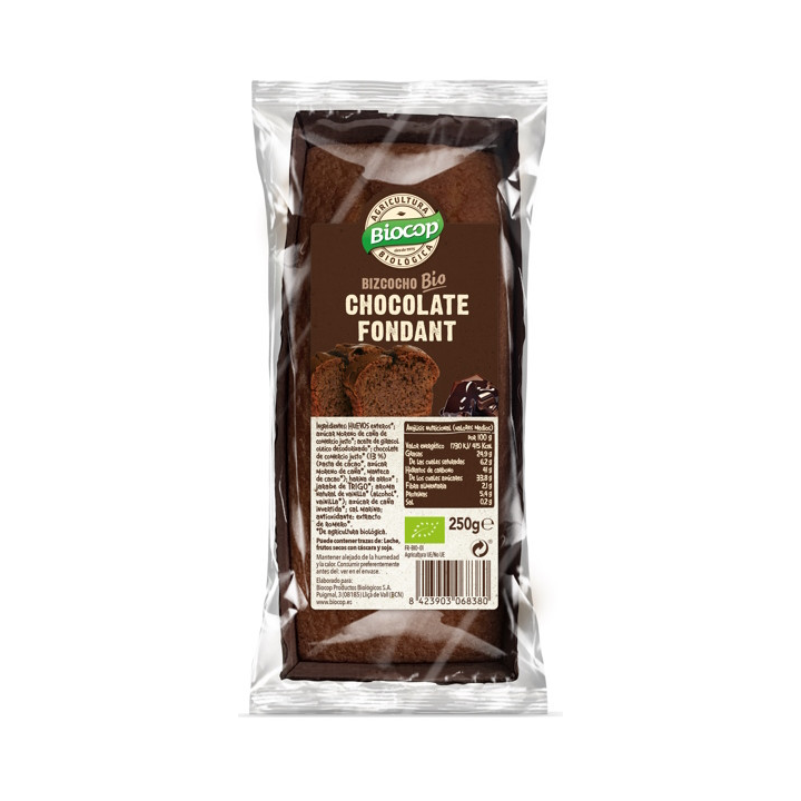 BIZCOCHO DE CHOCOLATE FONDANT 250 GR. (BIOCOP)/