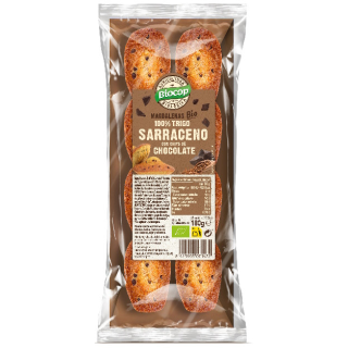 MADALENAS DE TRIGO SARRACENO CON CHIPS DE CHOCOLATE ECO 180 GR. (BIOCOP)/