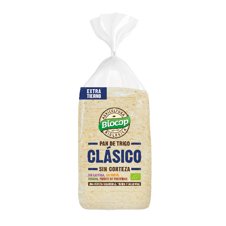 PAN DE MOLDE SIN CORTEZA TRIGO CLASICO ECO 300 GR. (BIOCOP)/