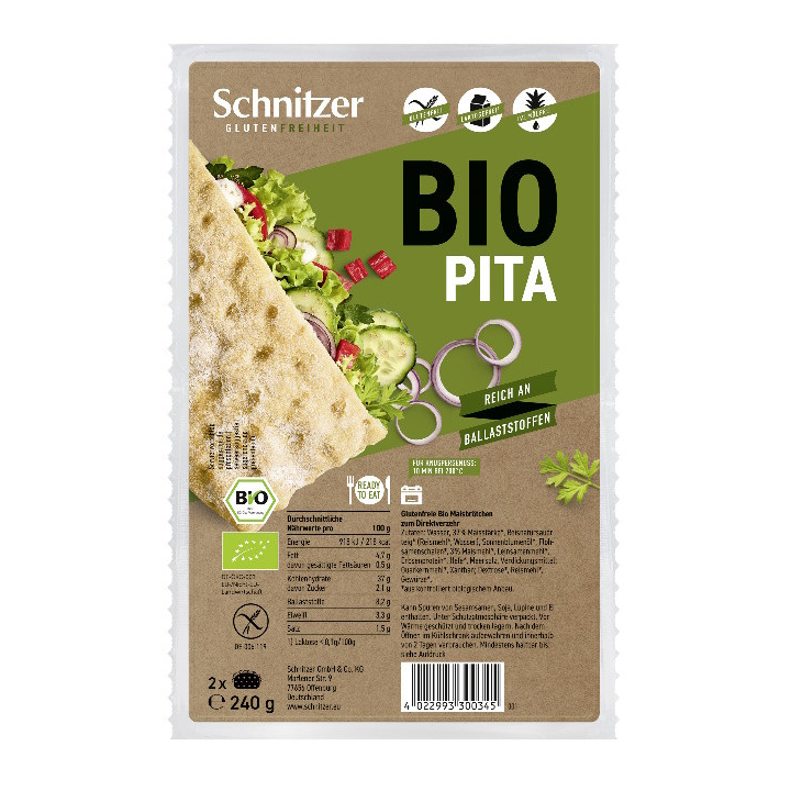 PAN PITA SIN GLUTEN 240 GR. (SCHNITZER)**.
