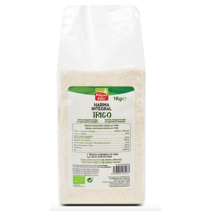 HARINA DE TRIGO INTEGRAL BIO 1 KG. (LA FINESTRA)/
