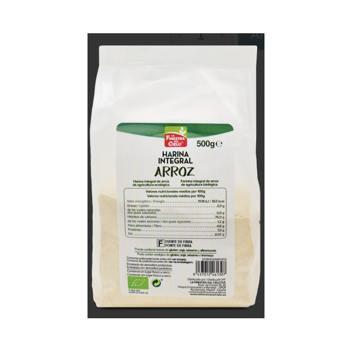 HARINA DE ARROZ INTEGRAL BIO 500 GR. (LA FINESTRA)/