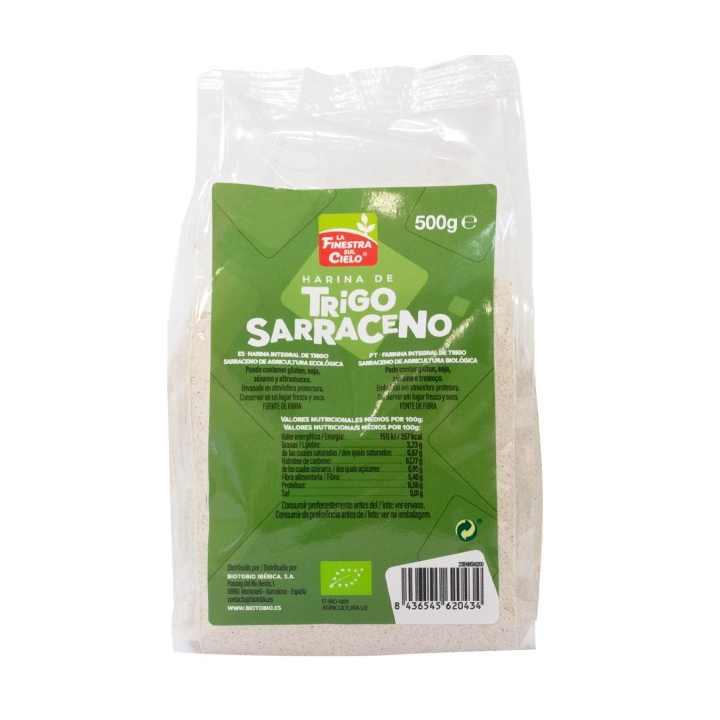 HARINA DE TRIGO SARRACENO INTEGRAL  BIO 500 GR. (LA FINESTRA)/