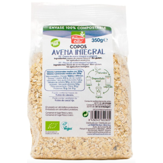 COPOS DE AVENA FINOS SIN GLUTEN BIO 350 GR. 100% COMPOSTABLE  (LA FINESTRA)/