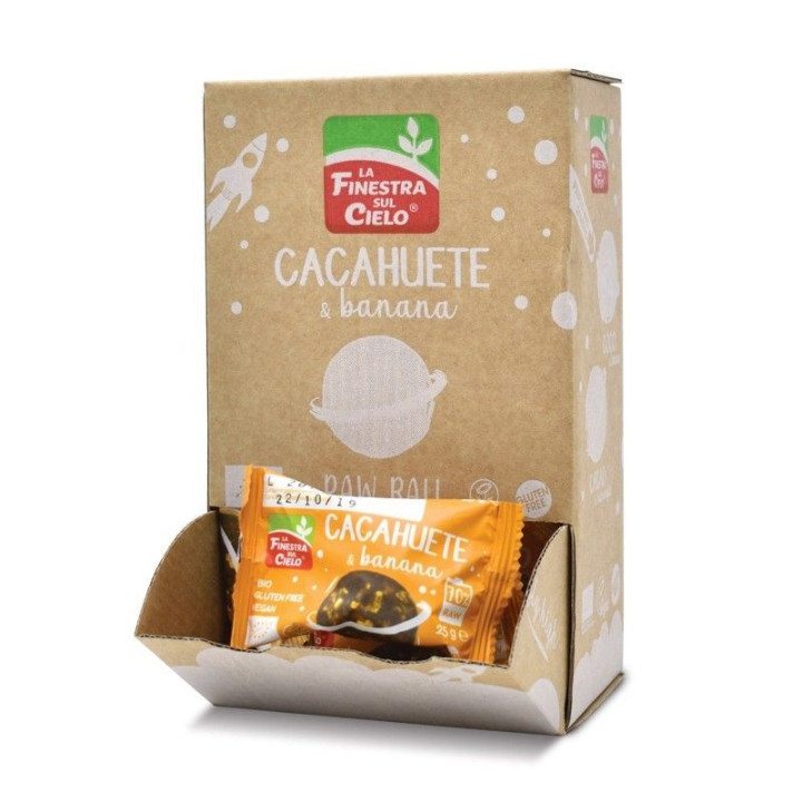ENERGY BALL CACAHUETE & BANANA SIN GLUTEN ECO 25 GR. (LA FINESTRA)