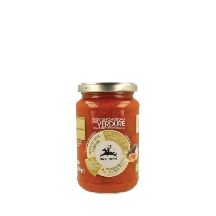 SALSA DE TOMATE CON VERDURAS BIO 350 GR. (ALCE NERO)/