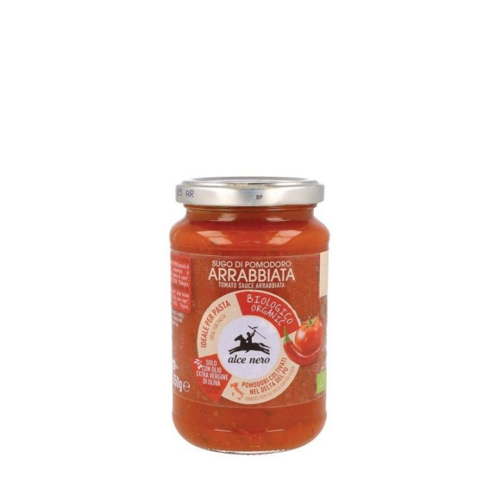 SALSA DE TOMATE ARRABBIATA BIO 350 GR. (ALCE NERO)/