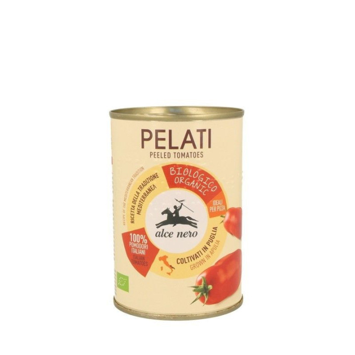 TOMATE PELADO EN LATA BIO 400 GR. (ALCE NERO)/
