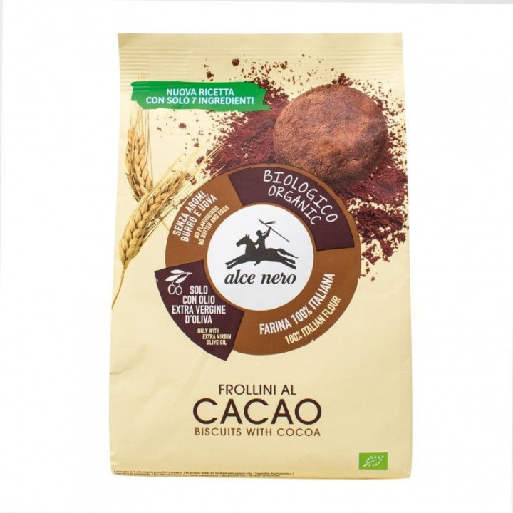 GALLETAS DE TRIGO CON CACAO BIO 250 GR. (ALCE NERO)/