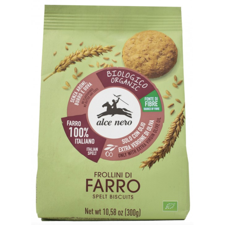 GALLETAS FROLLINI DE ESPELTA BIO 300 GR. (ALCE NERO)/