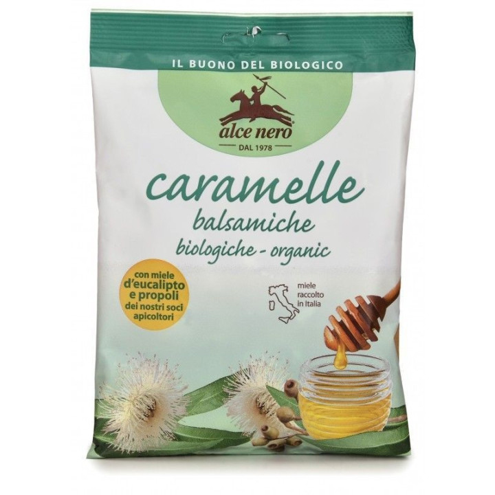 CARAMELO BALSAMICO CON MIEL, EUCALIPTO Y PROPOLEO BIO 100 GR. (ALCE NERO)/