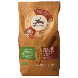 MACARRON DE ESPELTA INTEGRAL BIO 500 GR. (ALCE NERO)/