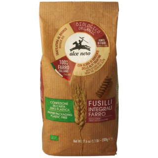 ESPIRAL DE ESPELTA INTEGRAL BIO 500 GR. (ALCE NERO)/