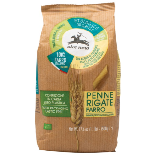 MACARRON DE ESPELTA BLANCA BIO 500 GR. (ALCE NERO)/