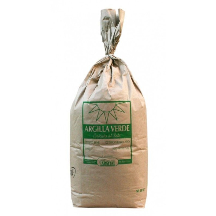 ARCILLA VERDE FINA 25 KG.  BIO (ARGITAL)