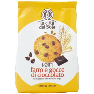 GALLETAS DE ESPELTA CON CHIPS DE CHOCOLATE ECO 300 GR. (LA CITTA DEL SOLE)/