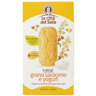 PLUMCAKE DE TRIGO SARRACENO Y YOGUR SIN GLUTEN ECO 4 X 45 GR. (LA CITTA DEL SOLE)/