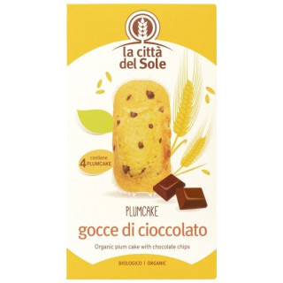 PLUMCAKE CON PEPITAS DE CHOCOLATE ECO 4 X 45 GR. (LA CITTA DEL SOLE)/