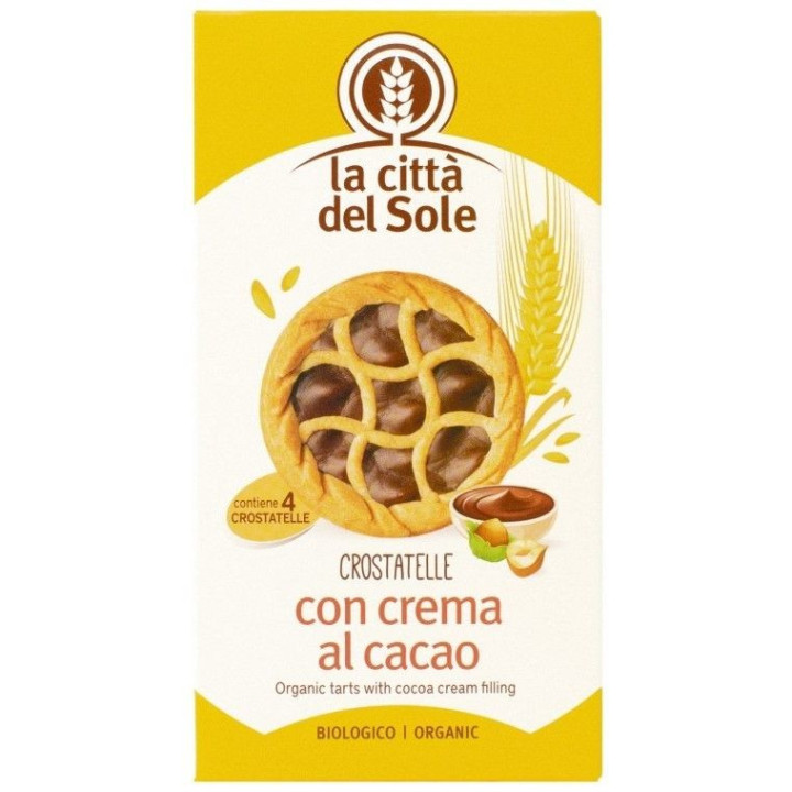 TARTALETA DE CACAO 4 X 36 GR. (LA CITTA DEL SOLE)/