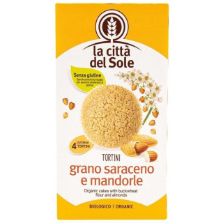 BIZCOCHO DE TRIG0 SARRACENO Y ALMENDRAS SIN GLUTEN ECO 4 X 35 GR. (LA CITTA DEL SOLE)/