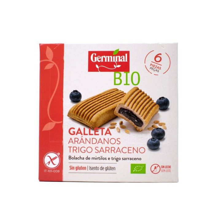 GALLETAS DE TRIGO SARRACENO CON ARANDANOS SIN GLUTEN BIO 200 GR. (GERMINAL)/