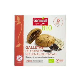 GALLETAS DE QUINOA RELLENAS DE CACAO SIN GLUTEN BIO 200 GR (GERMINAL)/