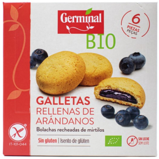 GALLETAS RELLENAS DE CREMA DE ARANDANOS SIN GLUTEN BIO 200 GR. (GERMINAL)/