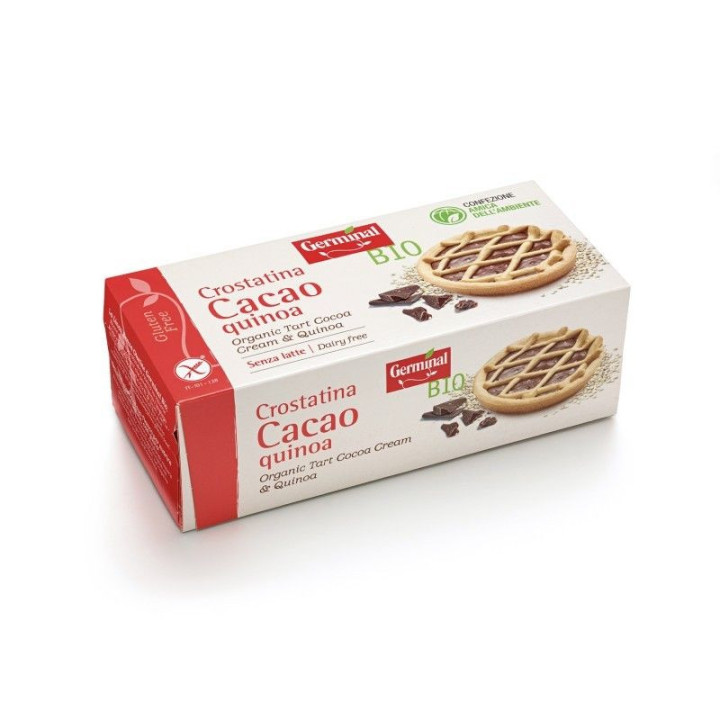 TARTALETA DE CACAO Y QUINOA SIN GLUTEN BIO 200 GR. (GERMINAL)/