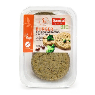 BURGER DE ACEITUNAS Y TRIGO SARRACENO SIN GLUTEN BIO 180 GR. (GERMINAL)/