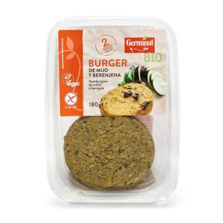 BURGER DE BERENJENA Y MIJO SIN GLUTEN BIO 180 GR. (GERMINAL)/
