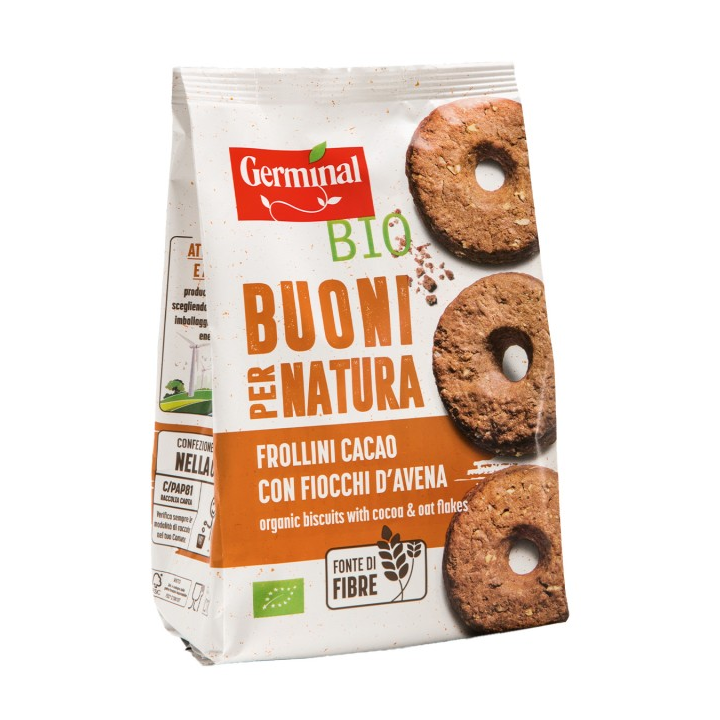 GALLETAS FROLLINI CON CACAO CON GLUTEN ECO 280 GR. (GERMINAL)/